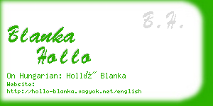 blanka hollo business card